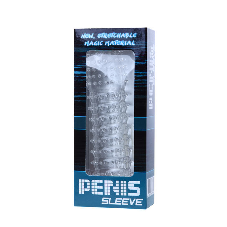 Penis sleeve with stimulating points purple 14 cm-4