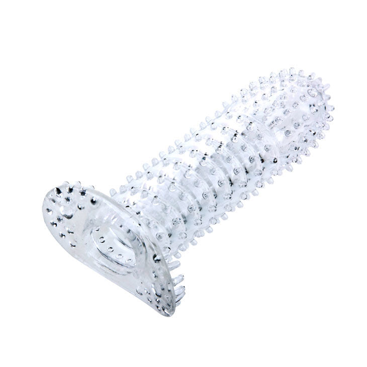 Penis sleeve with stimulating points clear 14 cm-1