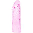 Funda rosa  pene silicona estimulante 13cm-0