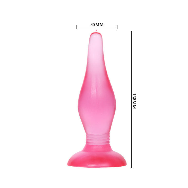 Plug anal tacto suave lila 14.2 cm-3