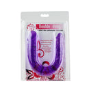 Dildo doble en gelatina flexible lila-4