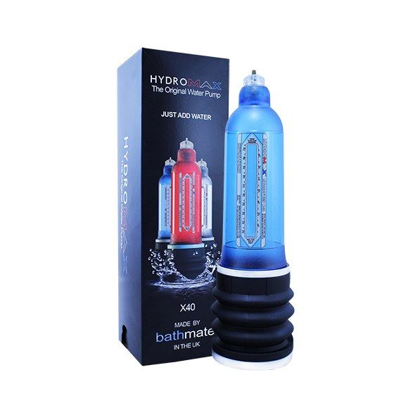 Pompa per pene bathmate hydromax x40 blu brillante-2