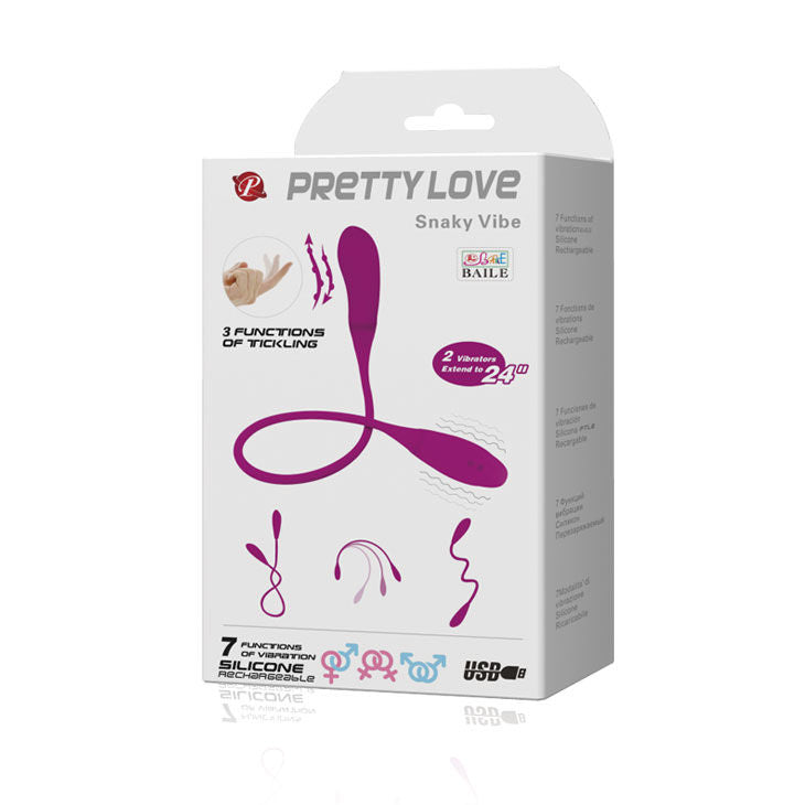 Pretty love smart - vibratore snaky vibe 7v + 3 tickling-9