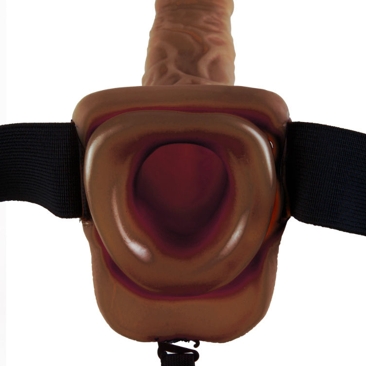 Fetish fantasy series 9" arnes con testiculos hueco man 22.9 cm marron-4