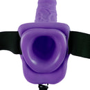 Fetish fantasy series 7 "hollow strap-on vibrante con sfere 17,8 cm viola-3