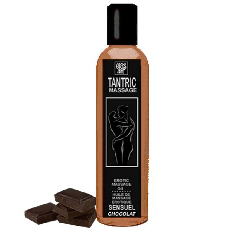 Eros-art aceite masaje tantrico natural y afrodisÍaco chocolate  100ml-0