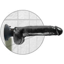 Dildo vibrador king cock con testiculos 23 cm negro-3
