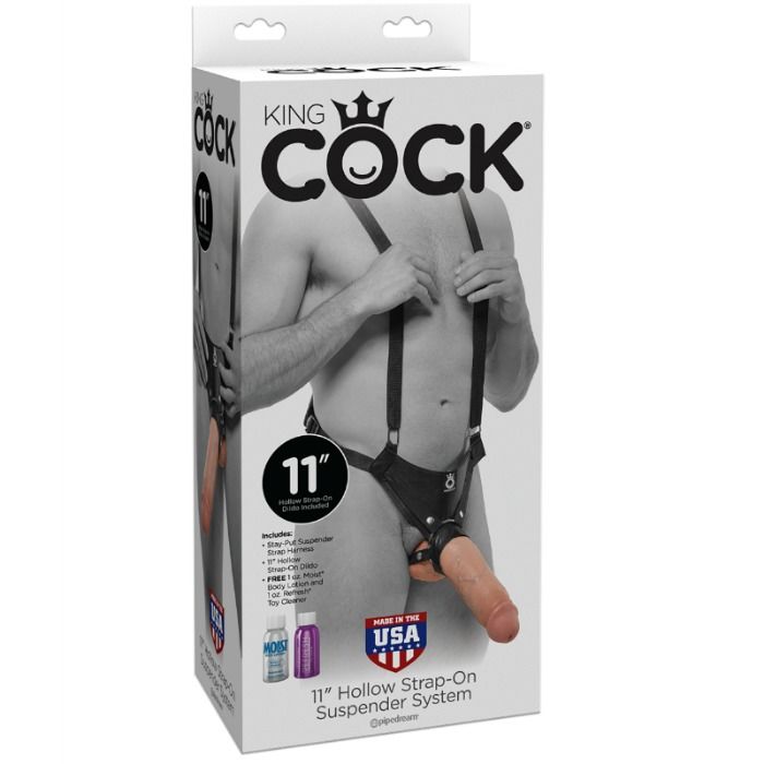 Sistema di sospensione con cinturino king cock 28 cm - carne-1