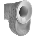 King cock 30,5 cm sistema di sospensione con cinturino cavo - carne-6