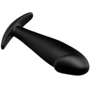 Pretty love plug anal silicona forma pene - negro-3