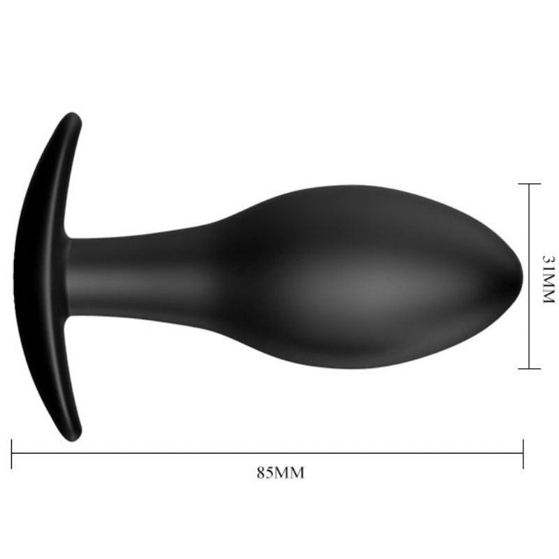 Pretty love  plug anal silicona  ancla 8.5 cm negro-4