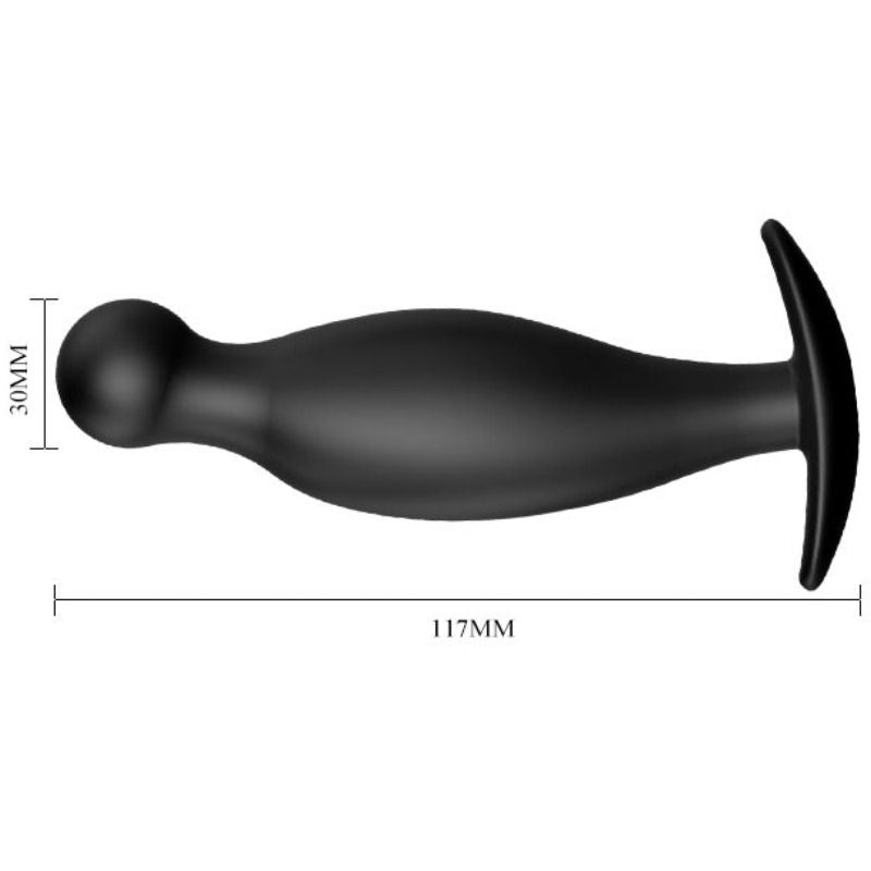 Pretty love plug anal silicona 11.7 cm negro-3