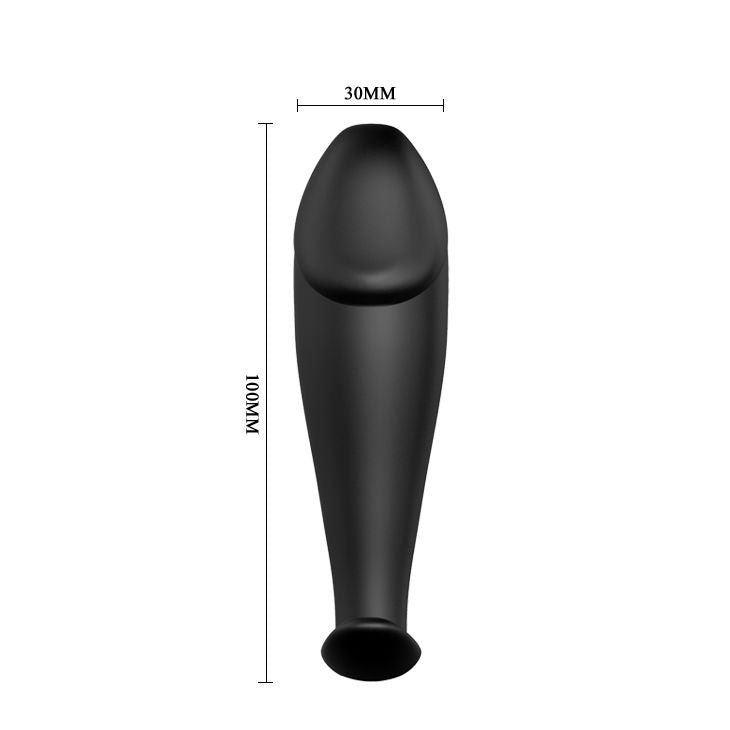 Pretty love plug anal silicona forma pene y 12 modos vibracion - negro-3