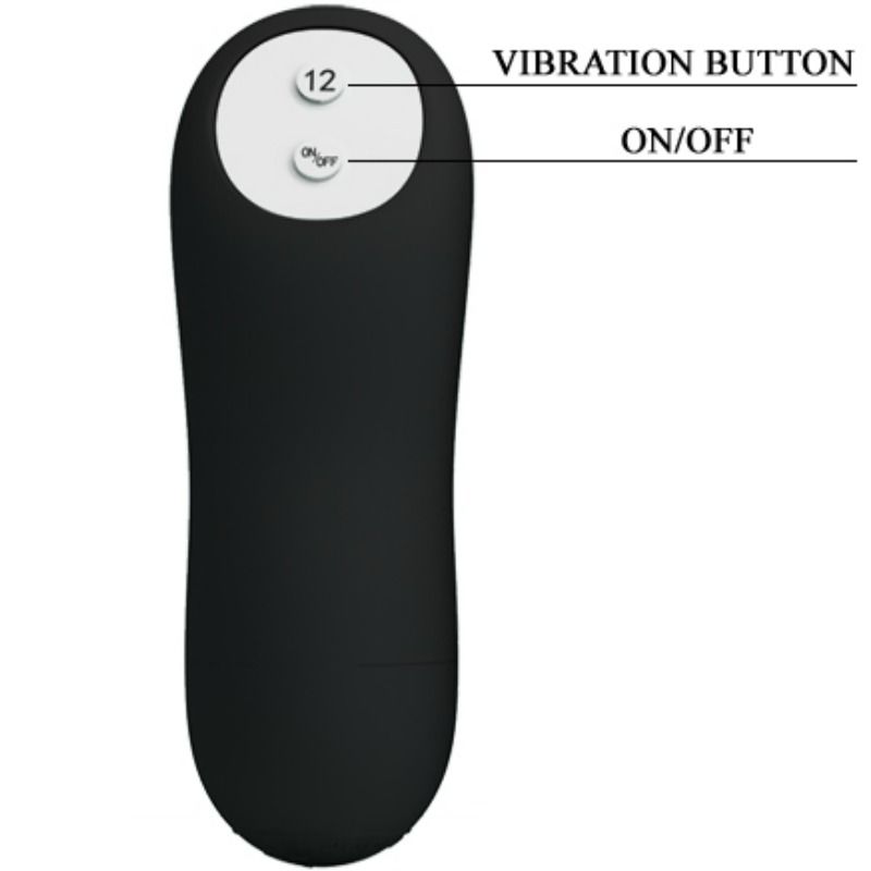 Pretty love plug anal silicona estimulacion extra y 12 modos vibracion - negro-5