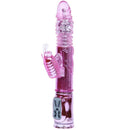 Vibrador recargable con rotacion y estimulador throbbing butterfly-0