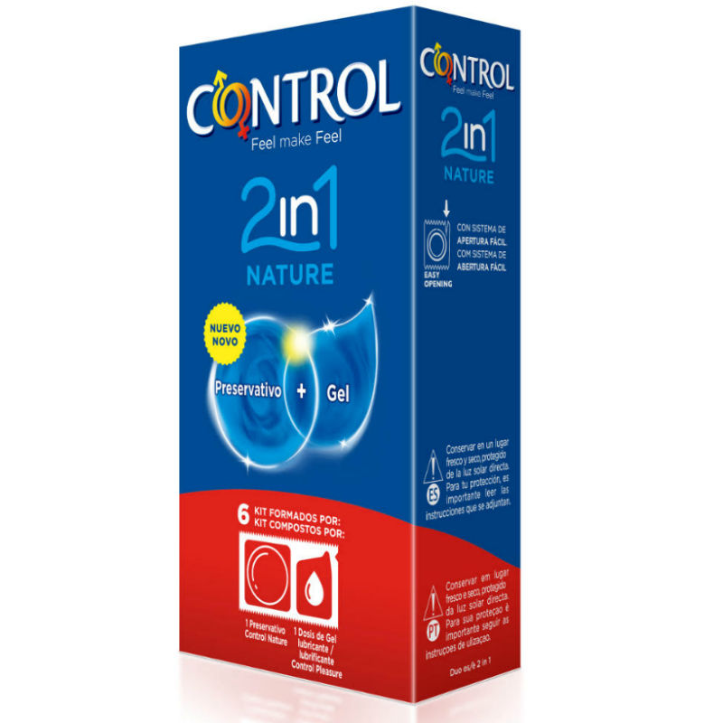 Control duo natura 2-1 preservativo + gel 6 uds-2