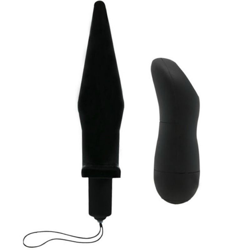 Baile butt plug anal con vibracion - negro-3