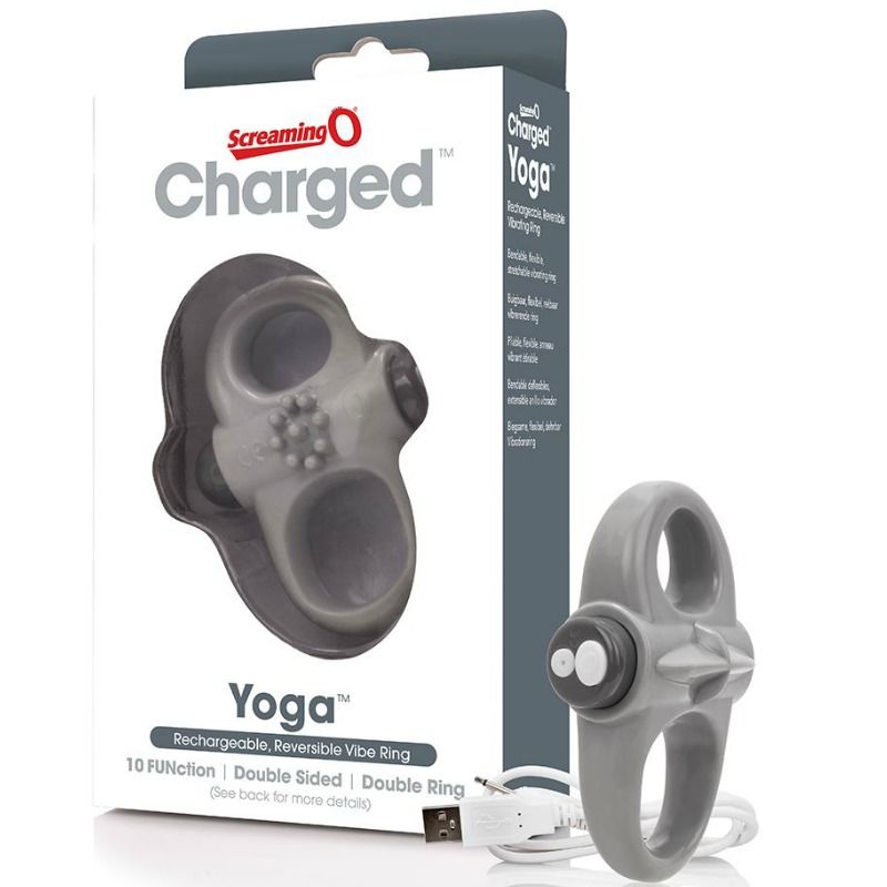 Anello yoga grigio ricaricabile e vibrante grigio-1