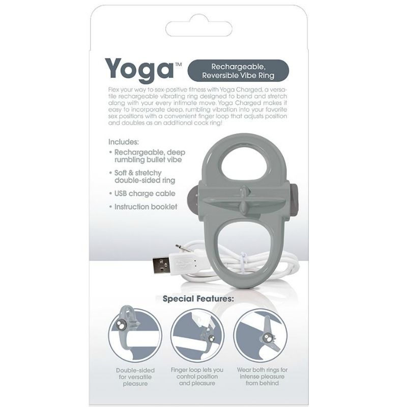 Anello yoga grigio ricaricabile e vibrante grigio-2