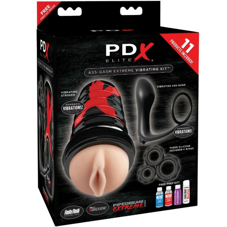 Pdx elite ass-gasm extreme vibrating kit - vagin-2