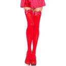 Leg avenue calze in nylon con fiocco rosso taglia unica-0