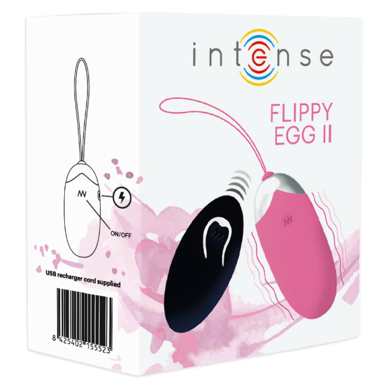 Uovo vibrante intense flippy ii con telecomando rosa-2