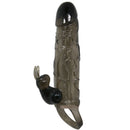 Brave man funda realistica pene con rabbit 16.5 cm negro-1