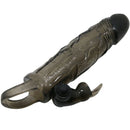 Brave man funda realistica pene con rabbit 16.5 cm negro-3