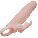 Brave man funda pene con rabbit vibrador 16.5 cm natural-3