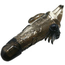 Brave man funda pene anal y clitoris vibrador 16.5 cm negro-6