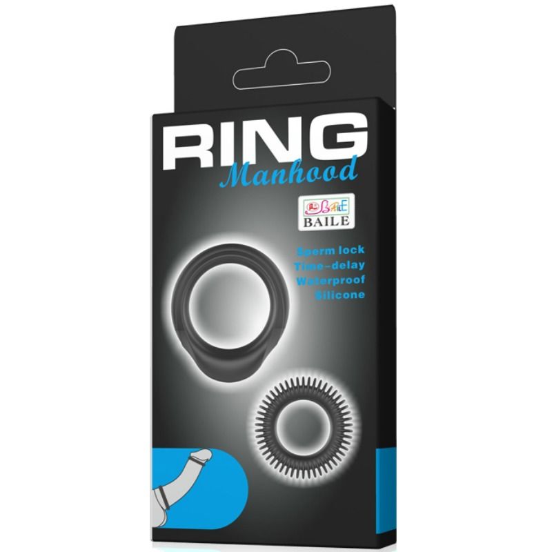 Kit 2 anillos silicona ring manhood-5
