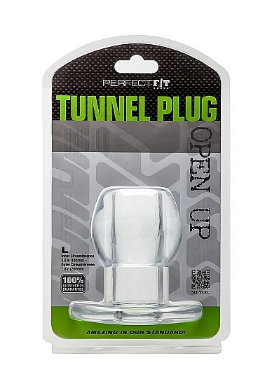 Perfect fit ass tunnel plug silicone trasparente l-1