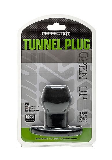 Perfect fit ass tunnel plug silicone black m-1