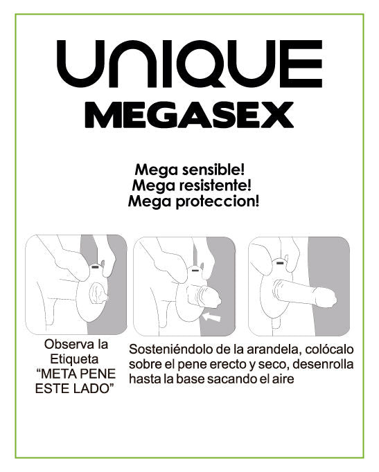 Uniq megasex latex free sensitive condoms 3 units-1