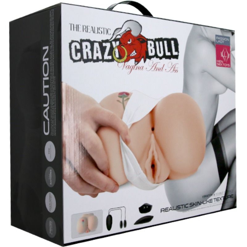 Crazy bull - ano e vagina realistici con tatoo e vibrazione-11