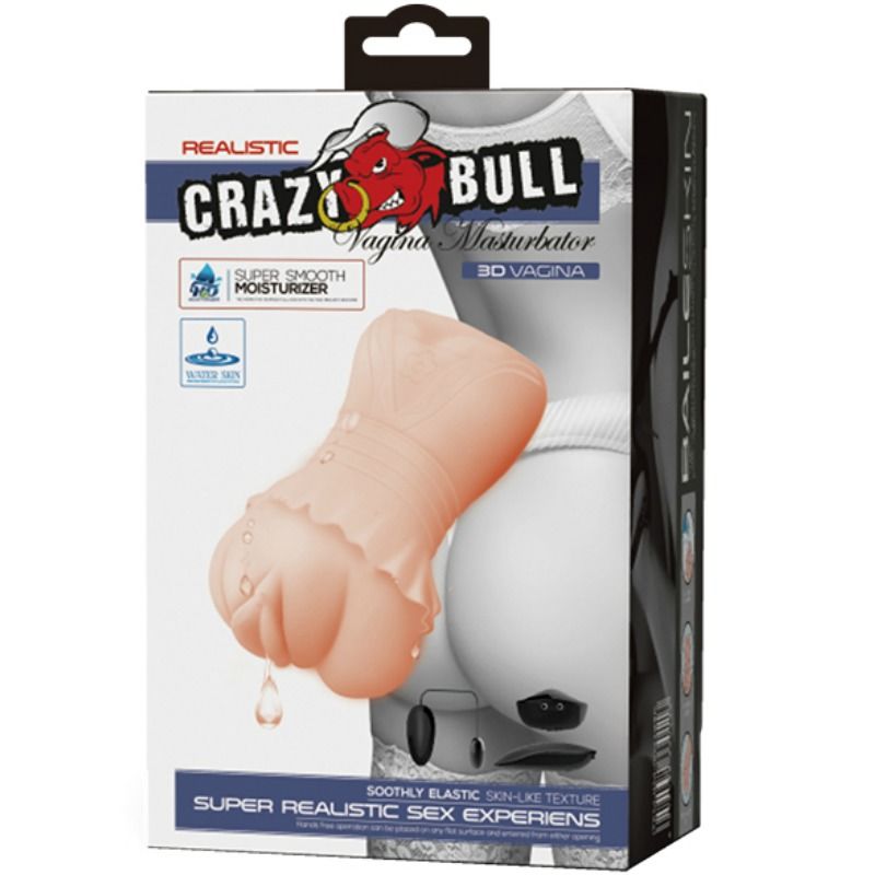 Crazy bull - vagina per pelle d'acqua masturbador con proiettili vibranti-8