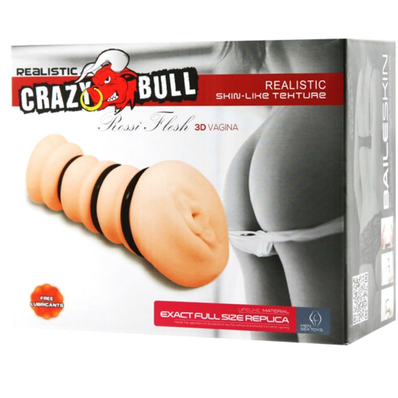 Crazy bull - manica masturbante con anelli - modello vagina 2-5