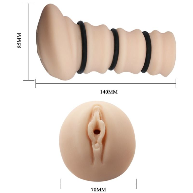 Crazy bull - manica masturbante con anelli - modello vagina 2-4