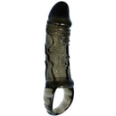 Baile funda extensora pene con strap para testiculos negro 13.5 cm-4