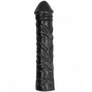 Dildo liscio tutto nero 32 cm-1