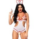 Leg avenue nurse open crothless teddy taglia unica-0