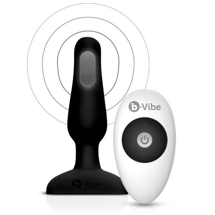 B-vibe novice control remoto anal plug negro-0