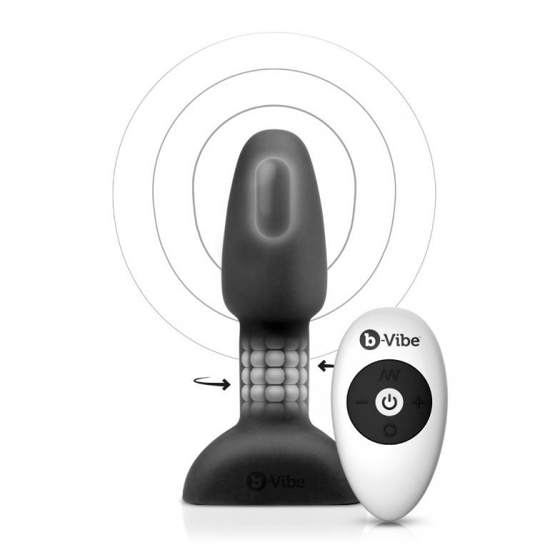 B-vibe rimming control remoto anal plug  petite  negro-0