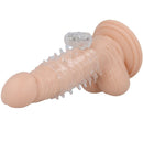 Copertura per pene vibratore trasparente con anello casual-3