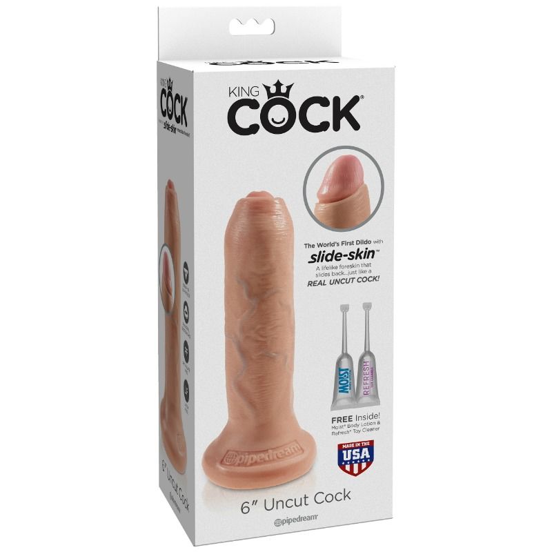 King cock dildo realistico non tagliato carne 17 cm-3