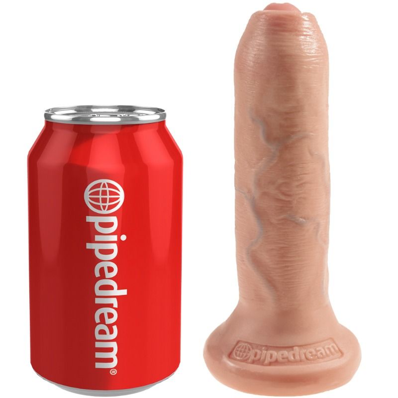 King cock dildo realistico non tagliato carne 17 cm-4