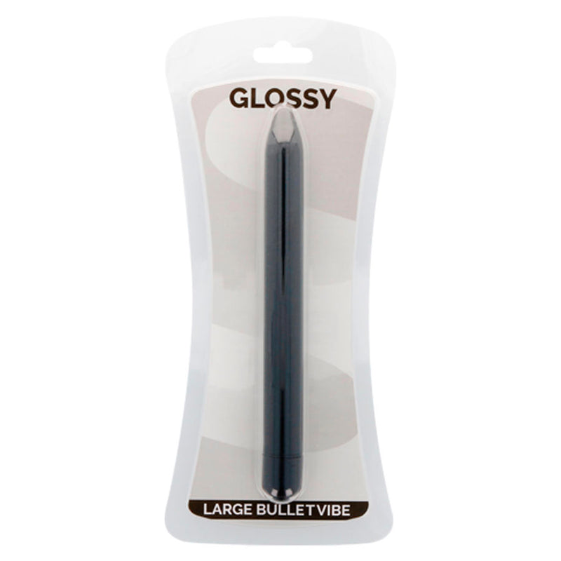 Glossy slim vibrador negro-1