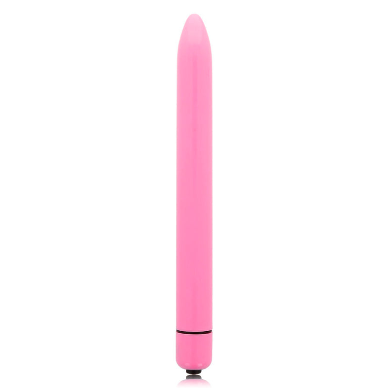 Glossy slim vibrador rosa intenso-0