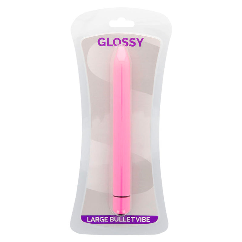 Glossy slim vibrador rosa intenso-1