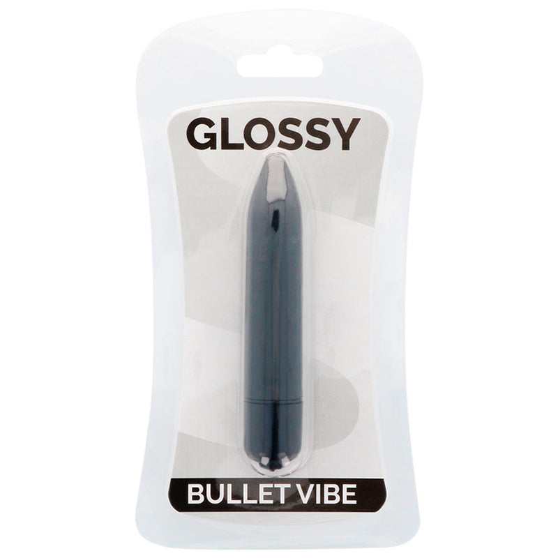 Glossy thin vibrador negro-1